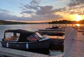 Boat for rent at Lipno Lake