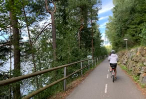 Bikeride around Lipno Lake